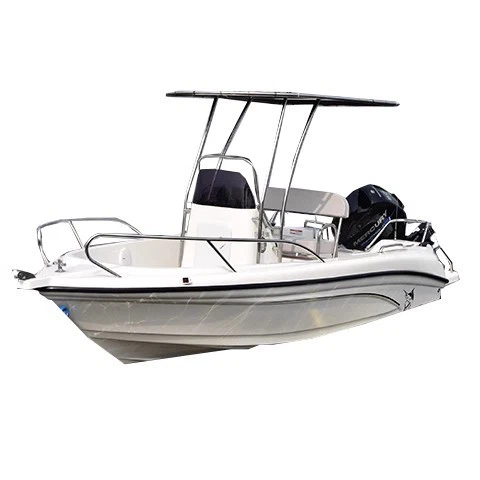ZM TECH 4.8m 5-Seat Fiberglass Luxury Cruise & Professional Fishing Boat with 200HP Outboard Engine 11 Knots Speed