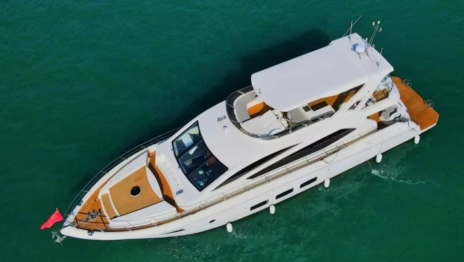 Luxury Custom-Made Fiberglass Sport Yacht 22.75 Meters Outboard Engine for Fishing and Cruising